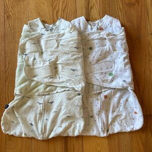 Halo Swaddle Sack (set of 2) in Outer Space and Whale Print
